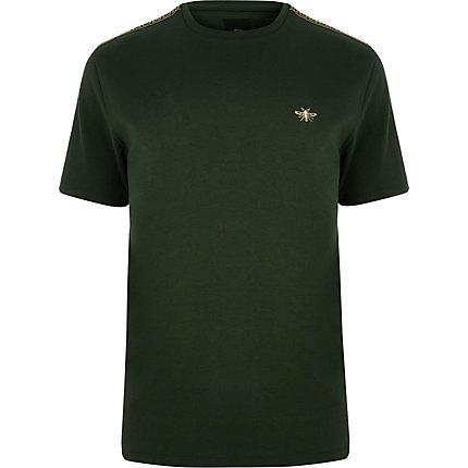 River Island Mens Big And Tall Tape T-shirt