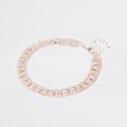 River Island Womens Rose Gold Tone Square Rhinestone Pave Anklet