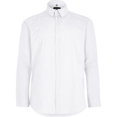 River Island Mens Big And Tall White Slim Fit Smart Shirt