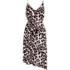 River Island Womens Leopard Print Midi Slip Beach Dress