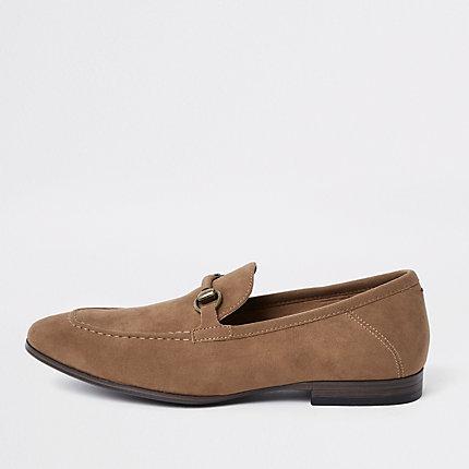 River Island Mens Faux Suede Snaffle Loafers