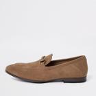 River Island Mens Faux Suede Snaffle Loafers