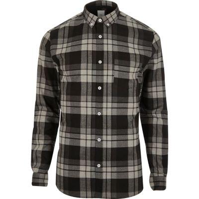 River Island Mens Check Muscle Fit Check Shirt