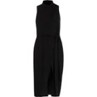 River Island Womens High Neck Waisted Midi Dress