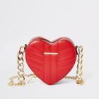 River Island Womens Quilted Heart Shaped Cross Body Bag