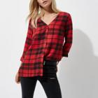 River Island Womens Petite Check Cross Back Shirt