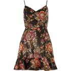 River Island Womens Floral Jacquard Cami Mini Dress