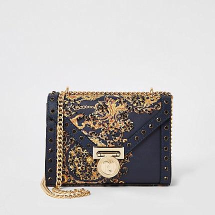 River Island Womens Print Embellished Mini Cross Body Bag