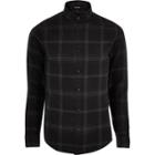River Island Mensgrey Only & Sons Check Long Sleeve Shirt