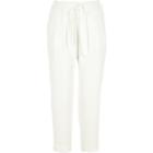 River Island Womens Petite White Tapered Trousers