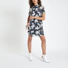 River Island Womens Floral Print Pleated Swing Dress