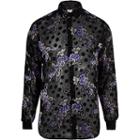 River Island Mens Floral Print Long Sleeve Shirt