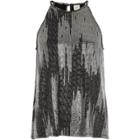 River Island Womens Silver Metallic Sleeveless Trapeze Top