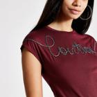 River Island Womens 'couture' Embroidered T-shirt