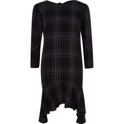 River Island Womens Check Frill Hem Swing Dress