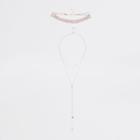 River Island Womens Rose Gold Tone Pendant Chain Choker Set