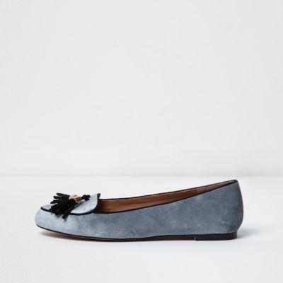 River Island Womens Velvet Tassel Loafer