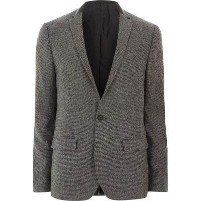 River Island Mens Contrast Collar Skinny Fit Blazer