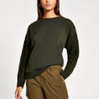 River Island Womens Long Cable Knitted Sleeve Sweatshirt