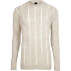 River Island Mens Ribbed Ladder Insert Knit Jumper