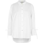 River Island Womens White Tie Cuff Shirt