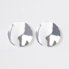River Island Womens Silver Colour Hammered Disc Stud Earrings