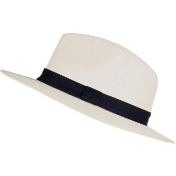 River Island White Straw Panama Hat
