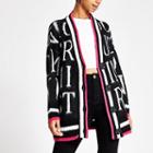 River Island Womens Print V Neck Button Up Cardigan