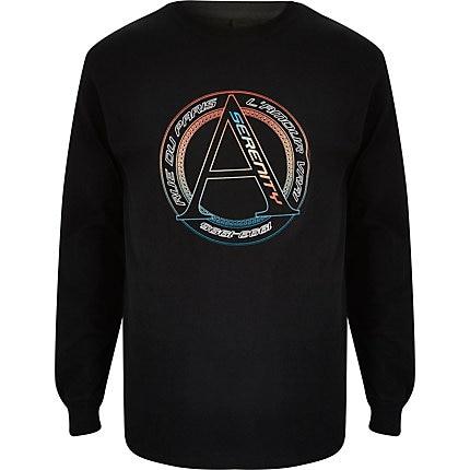 River Island Mens 'serenity' Logo Long Sleeve T-shirt