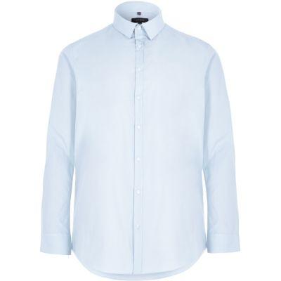 River Island Mens Big And Tall Slim Fit Poplin Shirt