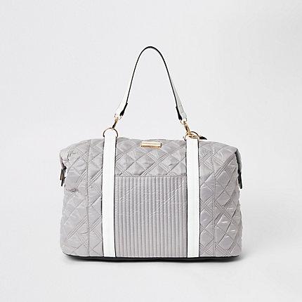 River Island Womens Quilted Weekend Travel Bag