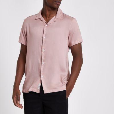 River Island Mens Tape Short Sleeve Shirt