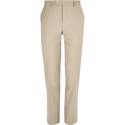 River Island Mensecru Slim Fit Suit Pants