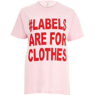 River Island Womens '#labels Are For Clothes' T-shirt