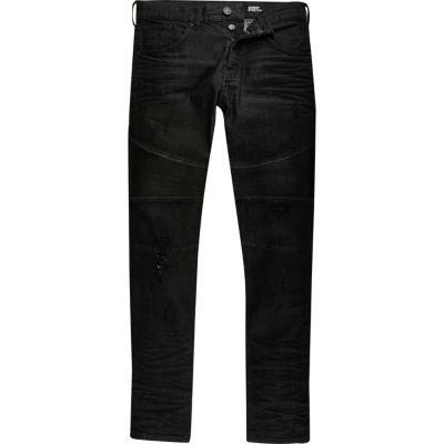 River Island Mens Skinny Biker Jeans