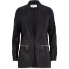 River Island Womens Leather-look Fitted Longline Jacket