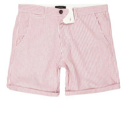 River Island Mens Stripe Chino Shorts