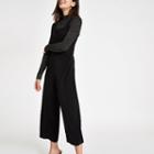 River Island Womens Square Neck Belted Wide Leg Jumpsuit
