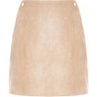 River Island Womens Nude Suede Skirt