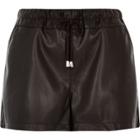 River Island Womens Leather Look Runner Shorts