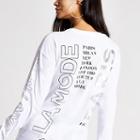 River Island Womens White 'a La Mode' Long Sleeve T-shirt