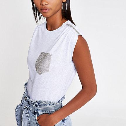 River Island Womens Embellished Tank Top