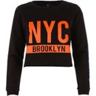 River Island Womens 'nyc Brooklyn' Crew Neck Sweatshirt