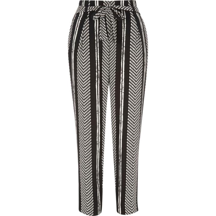 River Island Womens Stripe Cropped Trousers