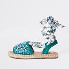 River Island Womens Tie Up Sequin Embellished Espadrilles