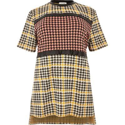 River Island Womens Plus Block Houndstooth Print Tunic