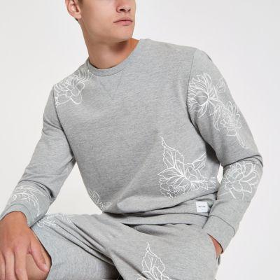 River Island Mens Only And Sons Floral Print Sweatshirt