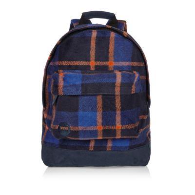 River Island Mens Mi-pac Picnic Checked Backpack