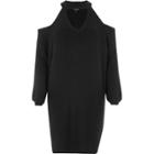 River Island Womens Knit Choker Cold Shoulder Sweater Dress