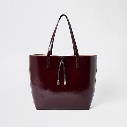 River Island Womens Vinyl Shopper Tote Bag